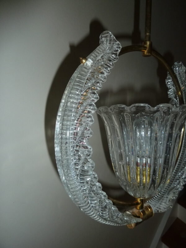 Art Deco loftlampe Murano glas messing Ercole Barovier - Image 5