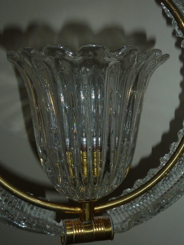 Art Deco loftlampe Murano glas messing Ercole Barovier - Image 8