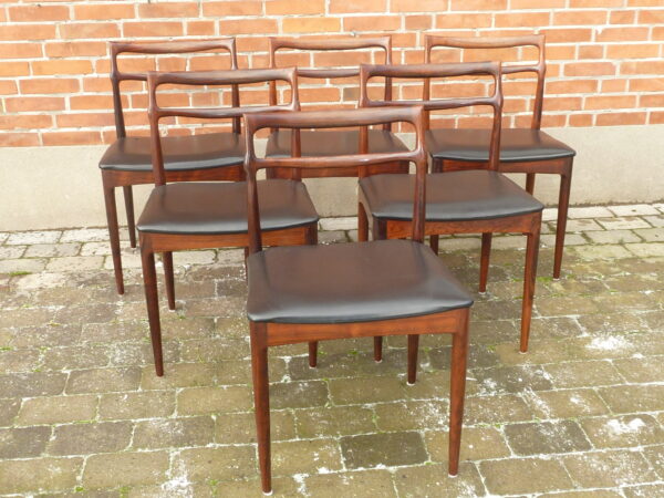 6 stk Johannes Andersen Model 95 Palisander spisebordsstole