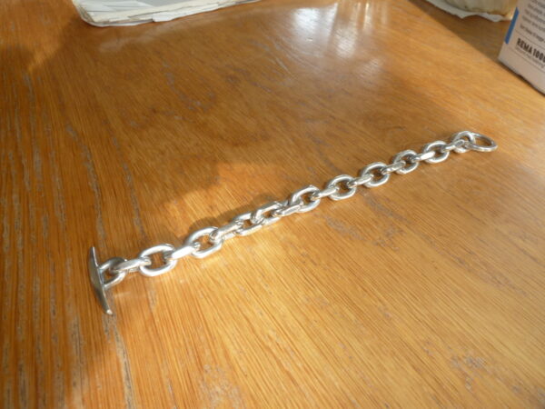 Armbånd ankerkæde sterling sølv handmade Denmark RS - Image 3