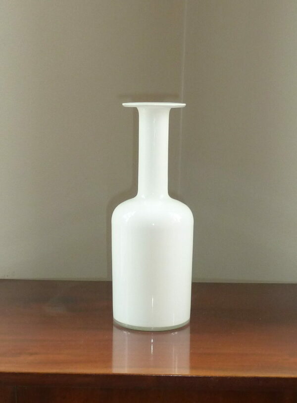 Otto Brauer flaskevase Holmegaard Hvid