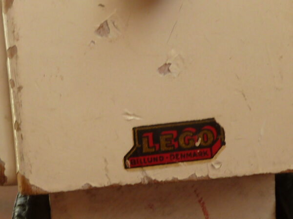 Flot vintage LEGO mælk og smør vogn med hest i træ - Image 8