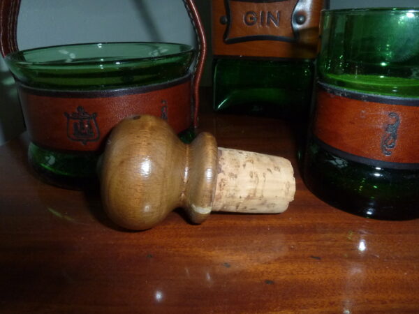 Drinks sæt karaffel , 4 glas , isspand glas og læder - Image 6