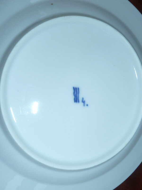 Antik Blå Blomst frokost tallerken før 1870 - Image 5