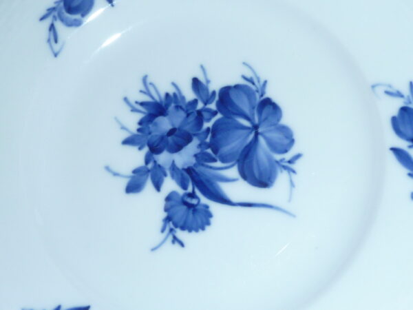 Antik Blå Blomst Side/Kage tallerken før 1870 - Image 4