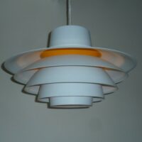 Hvid vintage Verona pendel Solar med 5 skærme