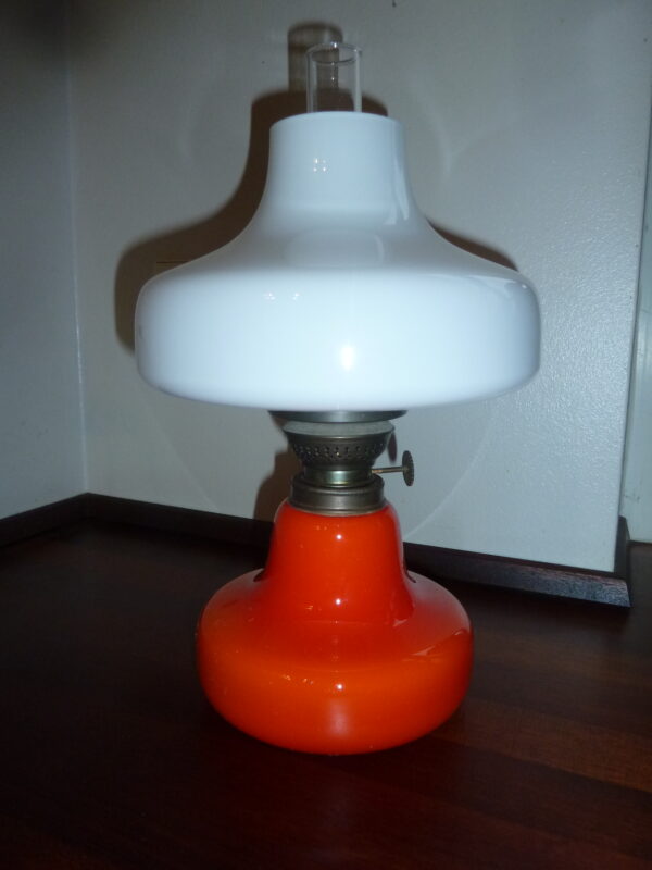 Oline petroleumslampe orange Holmegaard Fog og Mørup