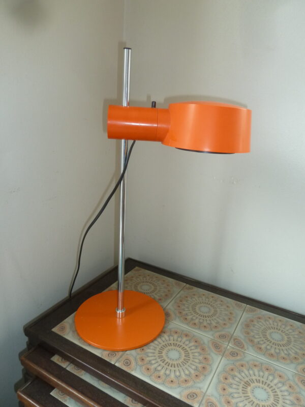 Orange vintage bordlampe Sven Middeboe for Nordisk Solar Company - Image 2