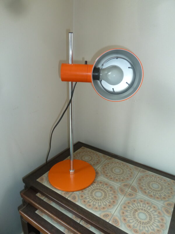 Orange vintage bordlampe Sven Middeboe for Nordisk Solar Company - Image 3