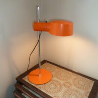 Orange vintage bordlampe Sven Middeboe for Nordisk Solar Company