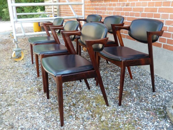 6 stk Kai Kristiansen Model 42 Palisander spisebordsstole