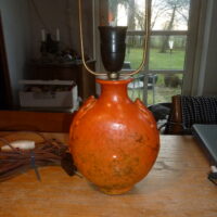 Svend Hammershøi Kähler bordlampe orange glasur
