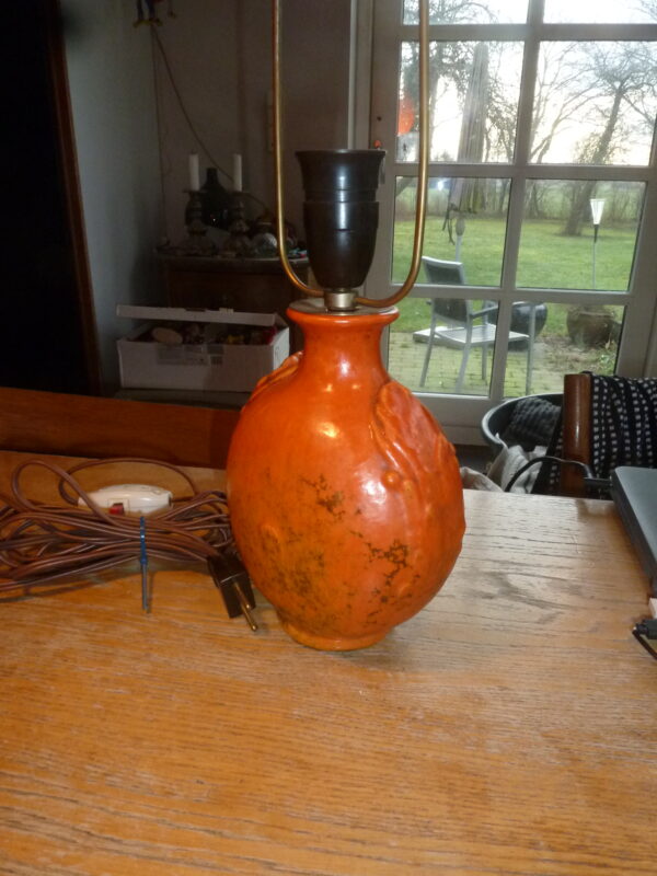 Svend Hammershøi Kähler bordlampe orange glasur - Image 5