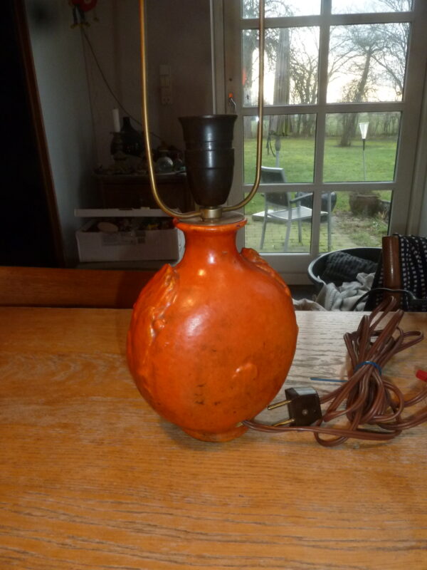 Svend Hammershøi Kähler bordlampe orange glasur - Image 4