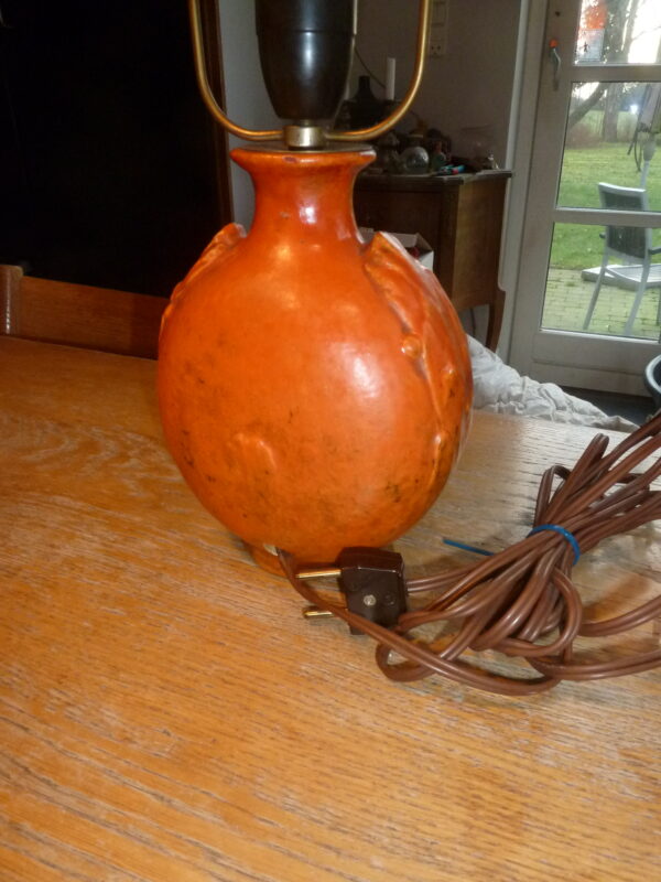 Svend Hammershøi Kähler bordlampe orange glasur - Image 3
