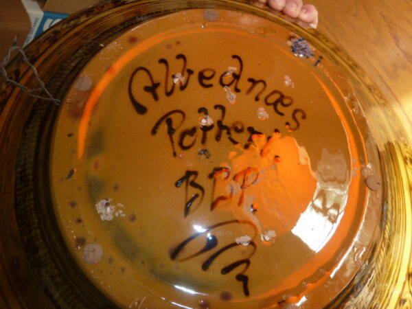 Kæmpe vintage bordfad Abbednæs Potteri - Image 7