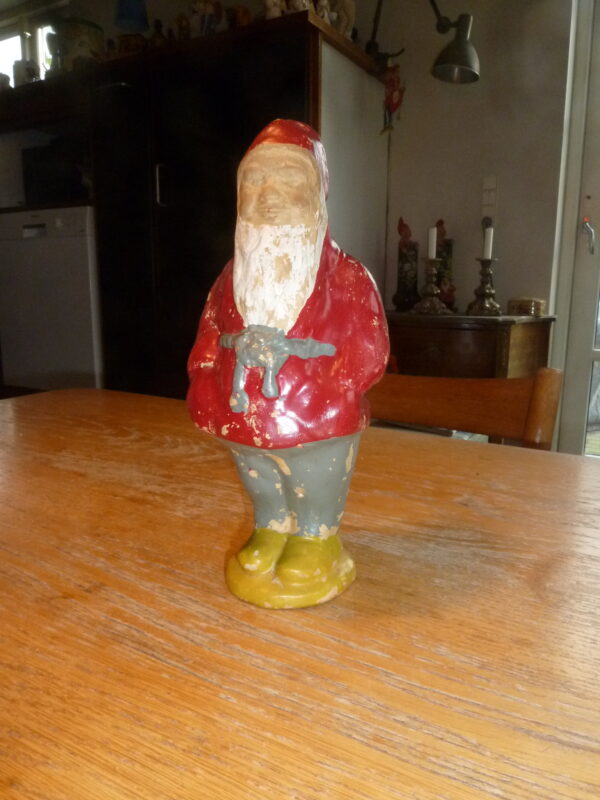Antik koldbemalet sparebøsse Nisse - Image 2