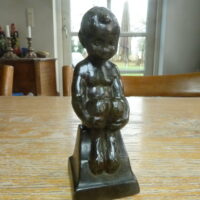 Just Andersen figur Elna Borch patineret diskometal